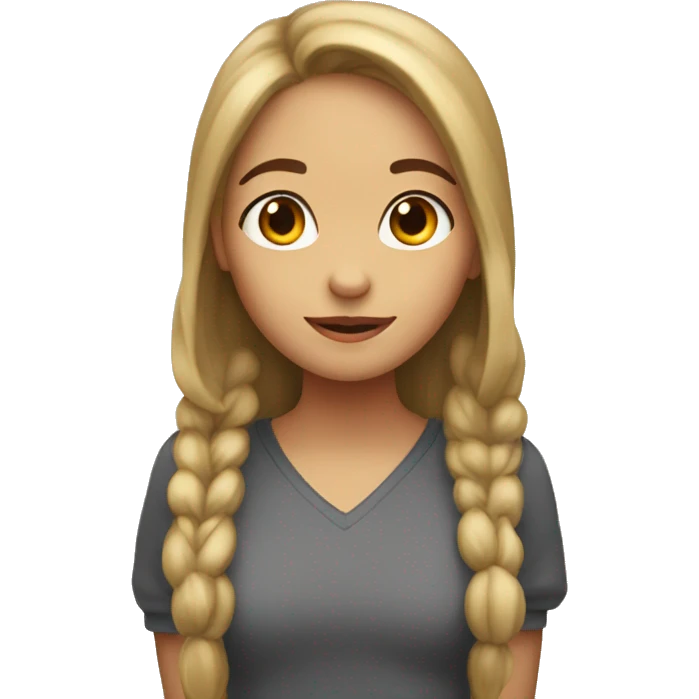 Girl saying I love you emoji