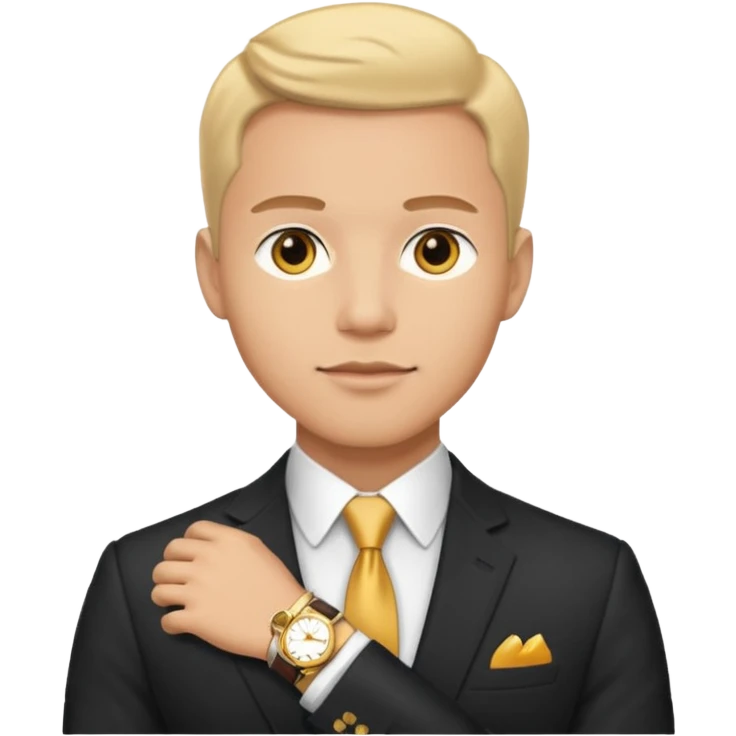 Man Old money style face emoji