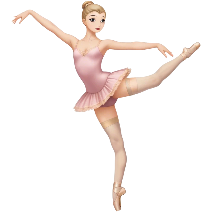 Ballet dancer in thigh highs emoji
