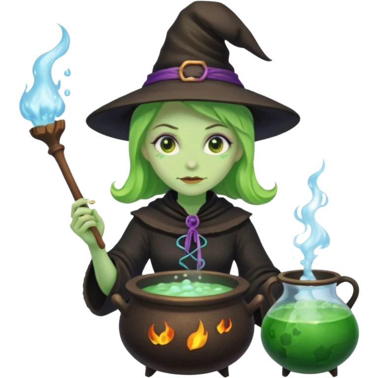 green witch cooking potion emoji