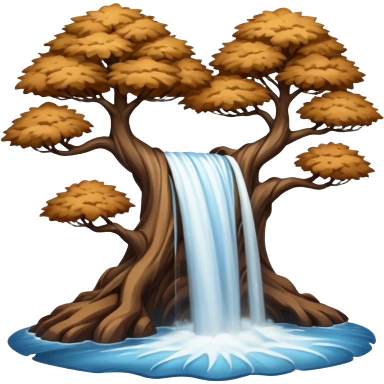 brown trees waterfall emoji