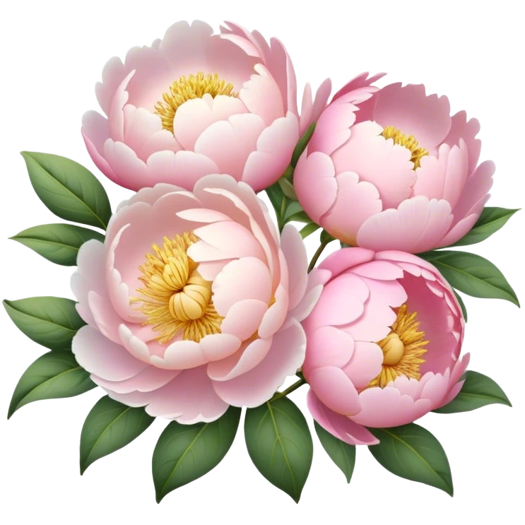 Pastel peonies emoji