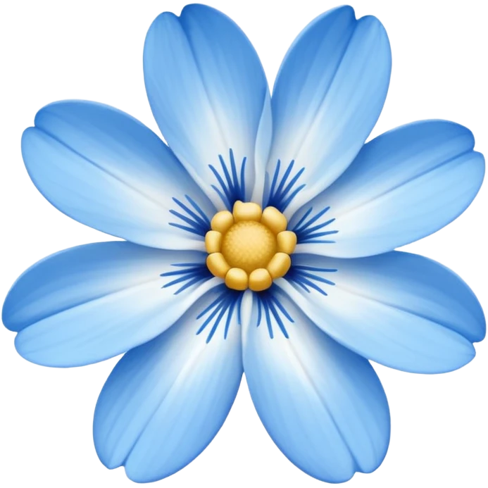 Blue white flowers emoji