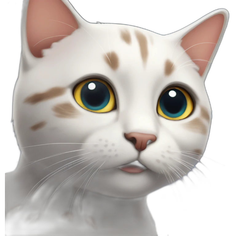 small surprising cat with real cosmic space background emoji