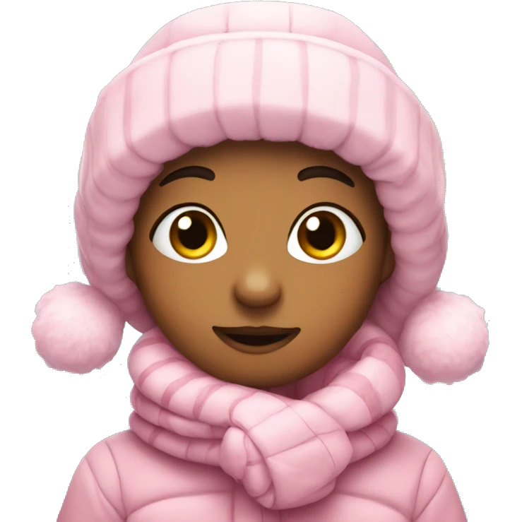 Cute pink winter  emoji