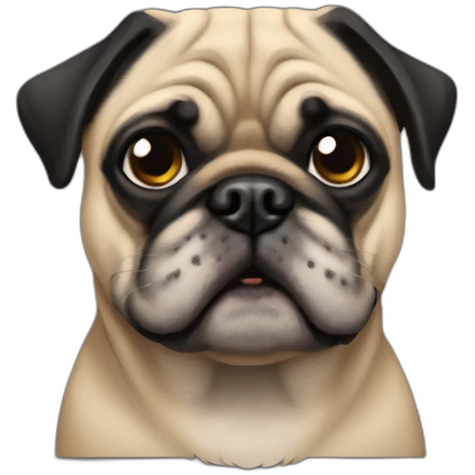 perro pug negro macho emoji