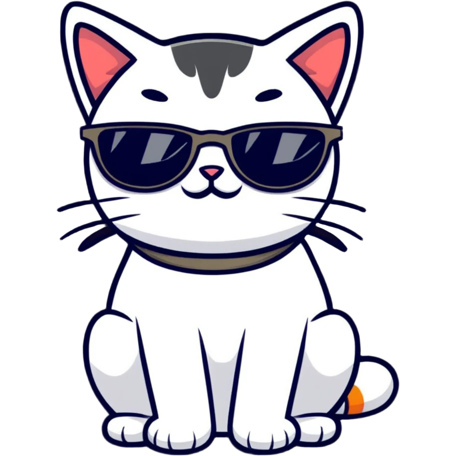 Cat with sunglasses emoji
