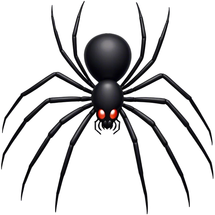 Black spider with 8 legs emoji