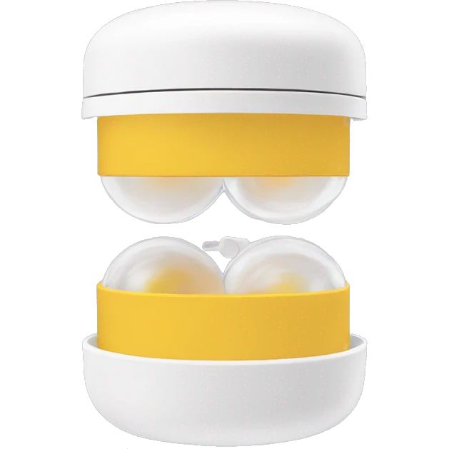 dual compartment screw-top prescription contact lens case emoji