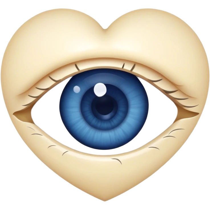 Eye inside navy blue heart emoji