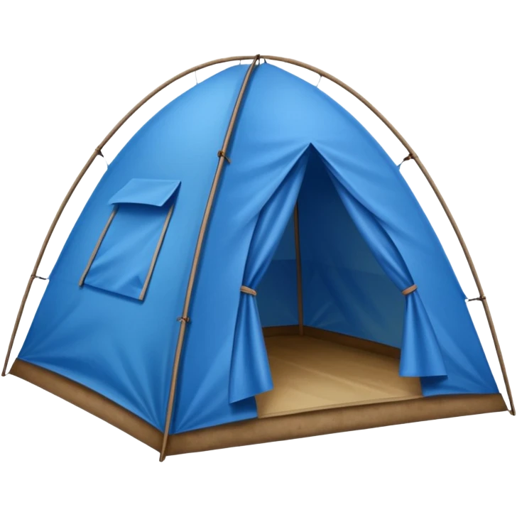 A blue open tent  emoji