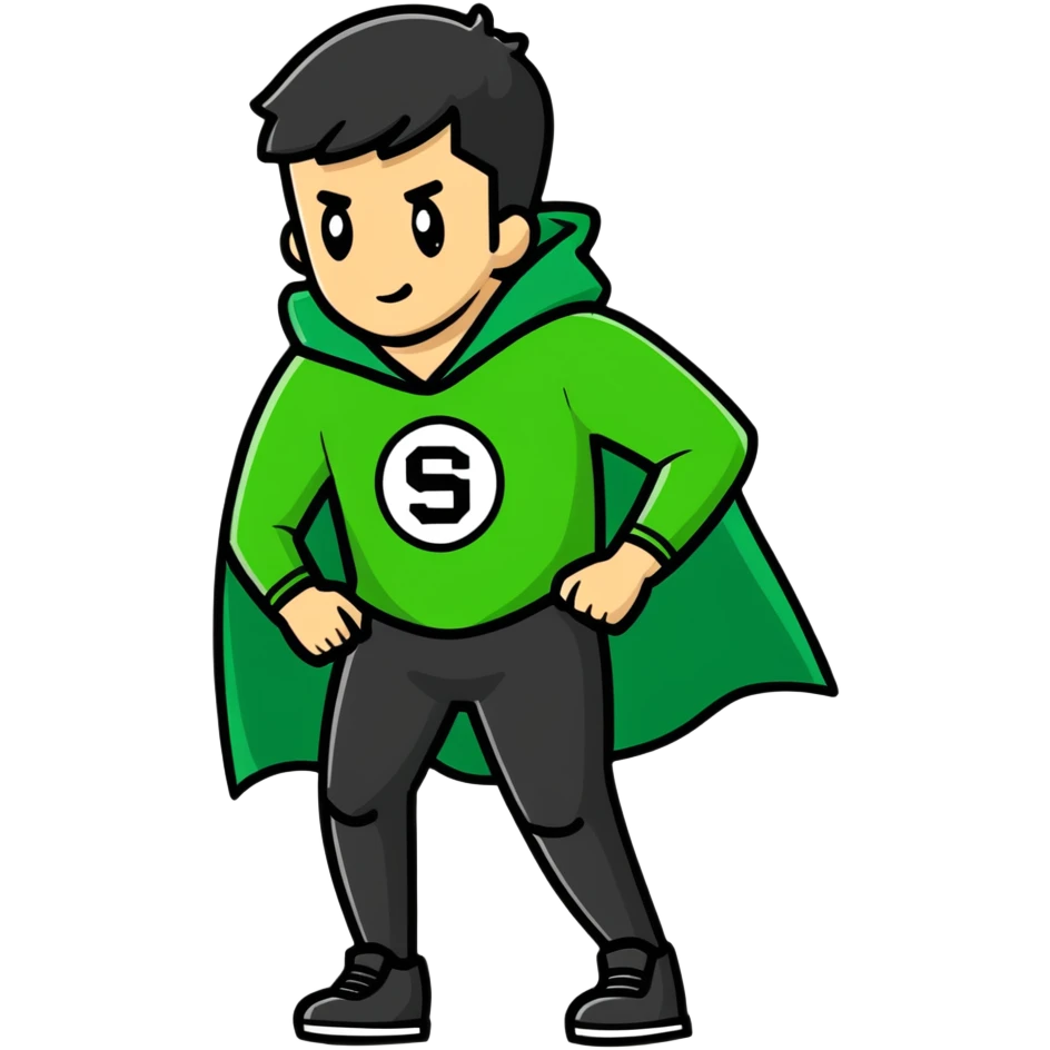 green sport cape emoji
