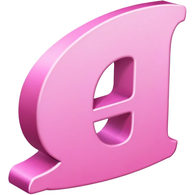 Pink Letter Б emoji