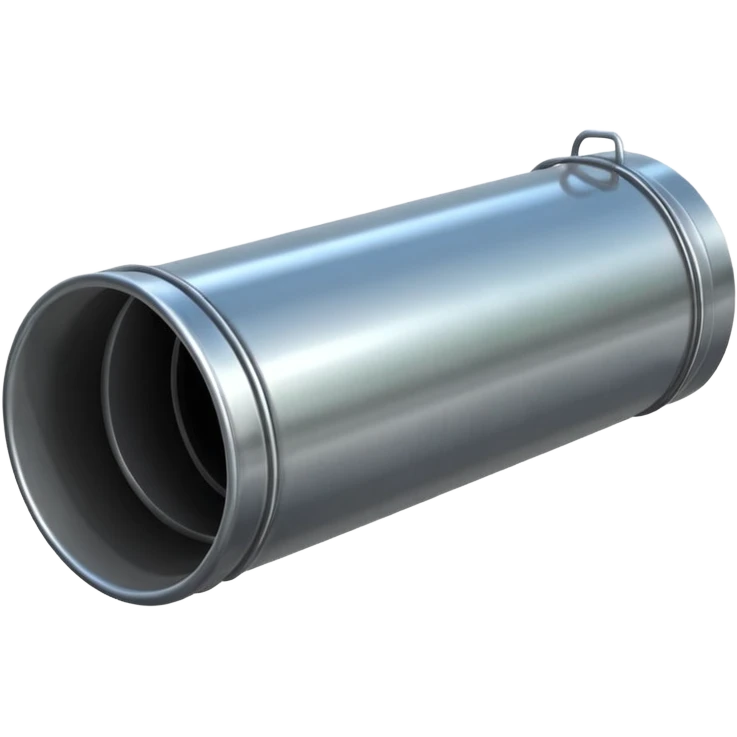 a steel shiny sewer pipe from which wastewater flows out emoji