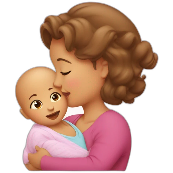 baby kissing mommy emoji
