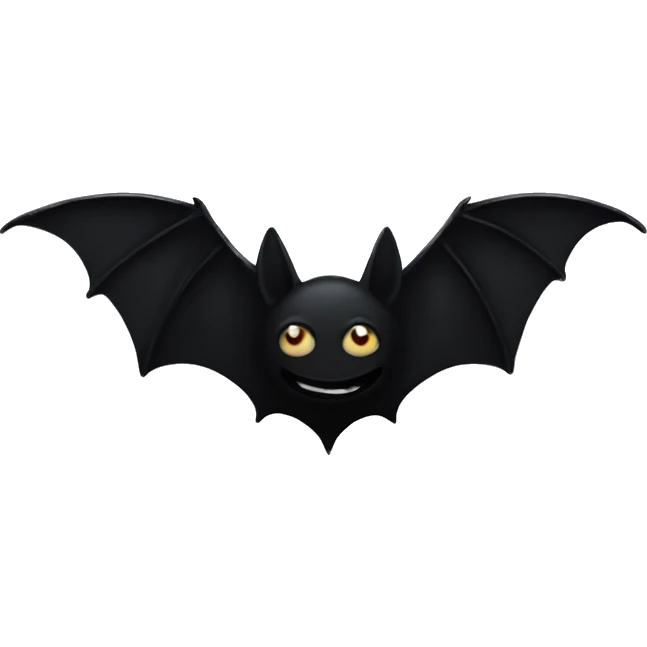 Black bat shadow emoji