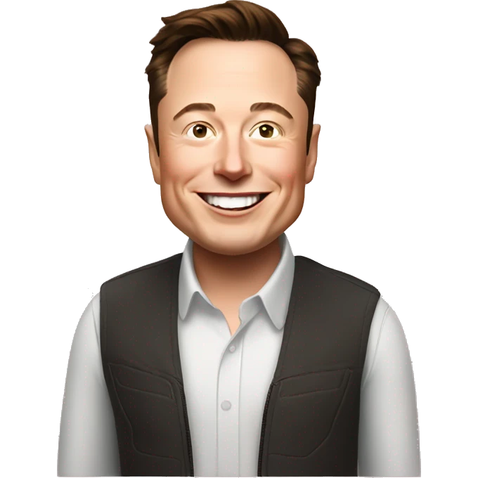 Elon musk is smiling  emoji