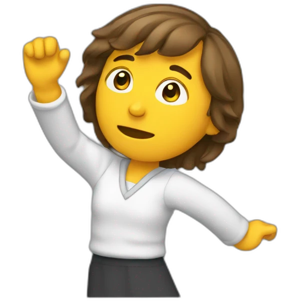 Une personne qui fait un dab emoji