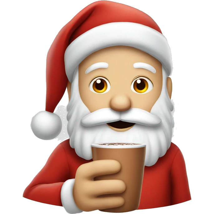Santa Claus drinking hot chocolate  emoji