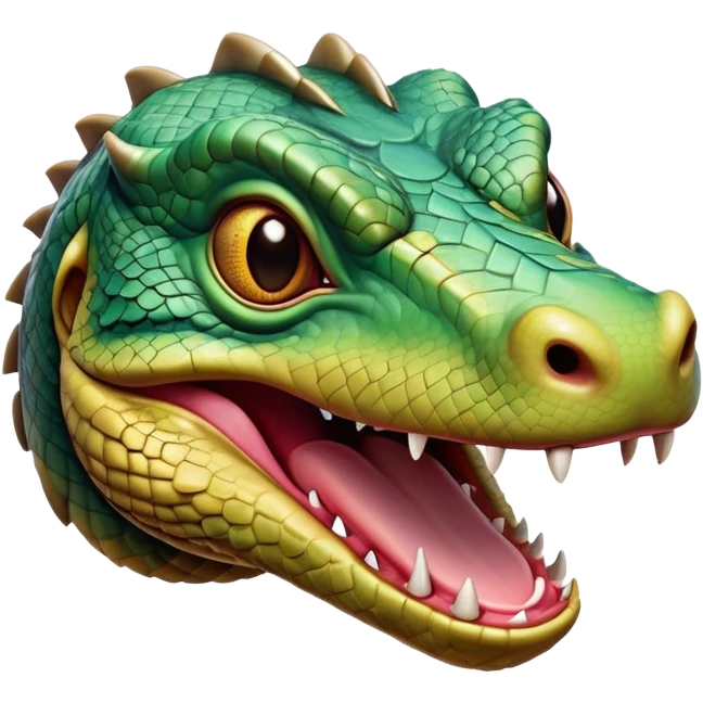 Cinematic Realistic Comical Komodo Dragon Portrait Emoji, Head tilted dramatically with an exaggeratedly amused expression, featuring a striking, glossy scaled hide with bold textures and wide, expressive eyes brimming with playful disbelief, rendered with lifelike detail and natural hues, high shine, dramatic yet playful, styled with an air of cheeky reptilian mischief, soft glowing outline, capturing the essence of a spirited and over‐the‐top Komodo dragon that looks ready to charge its way into viral fame! emoji