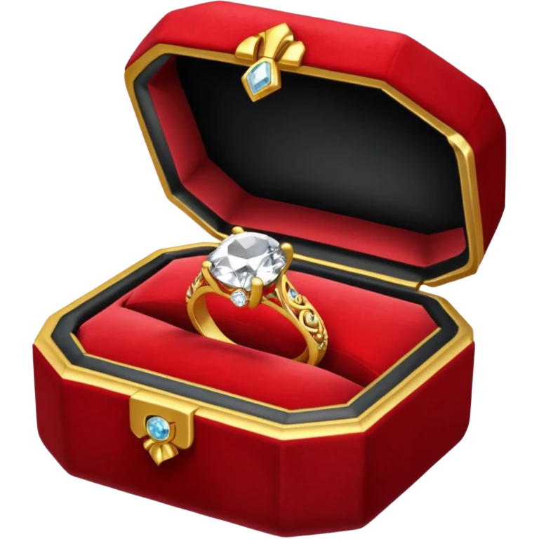 diamond ring in a red box with a black backing emoji