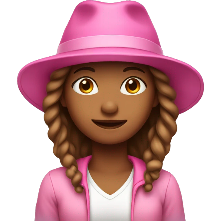 Girl with pink hat emoji