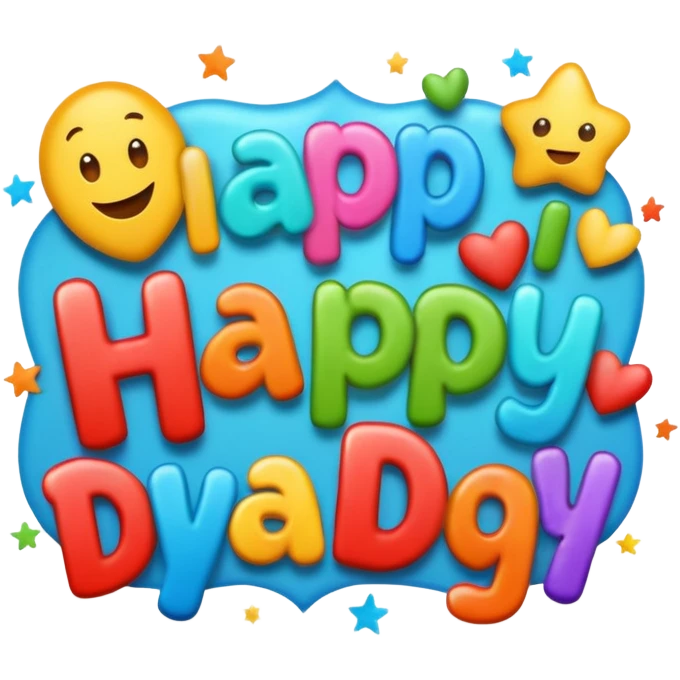 banner that says happy dad day emoji