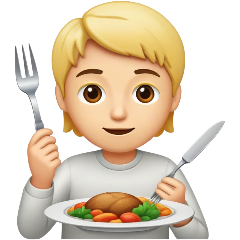 Having dinner emoji