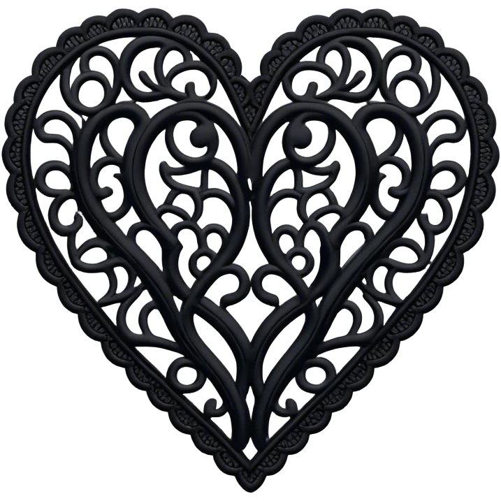 Black lace heart emoji