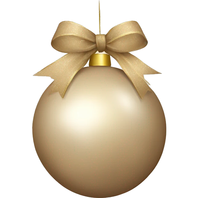 beige Christmas ball decoration emoji