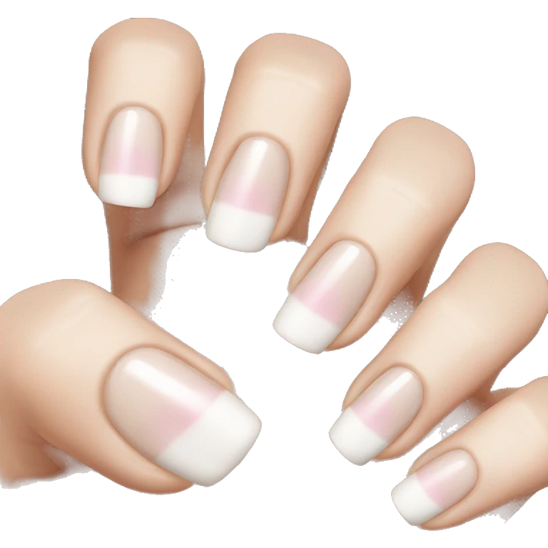 Nails french manicure emoji