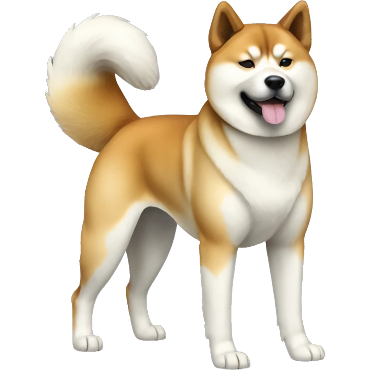 Akita Inu Dog Breed Full Body emoji
