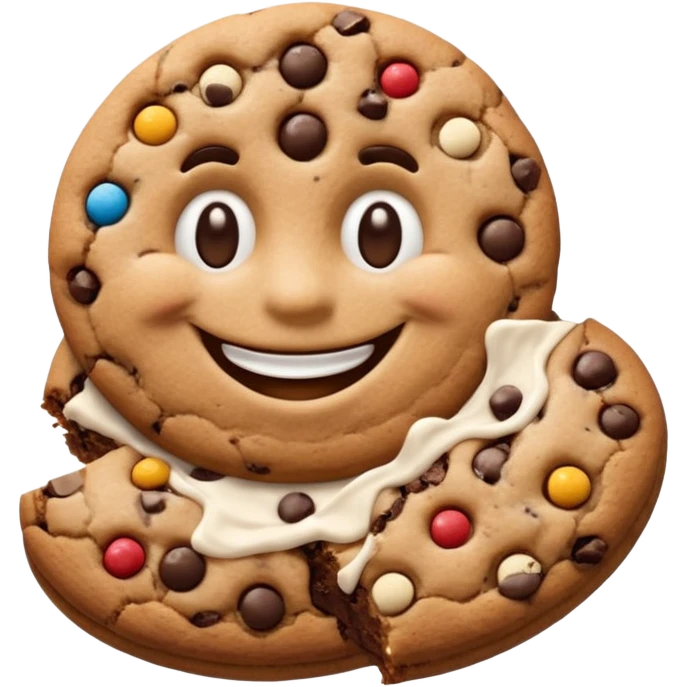 cookie man half body emoji