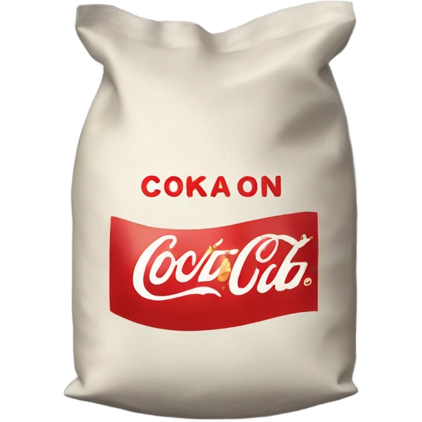 Bag of flour that says coke on it emoji