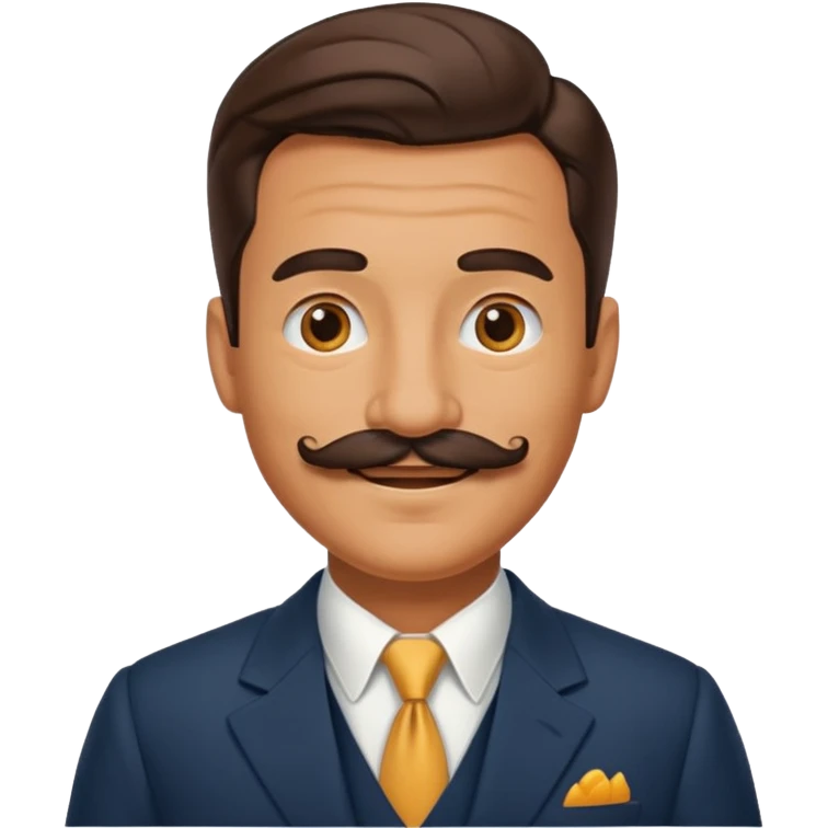 Retro old style man emoji