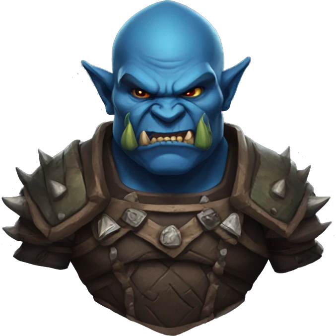 Diablo azul orc emoji