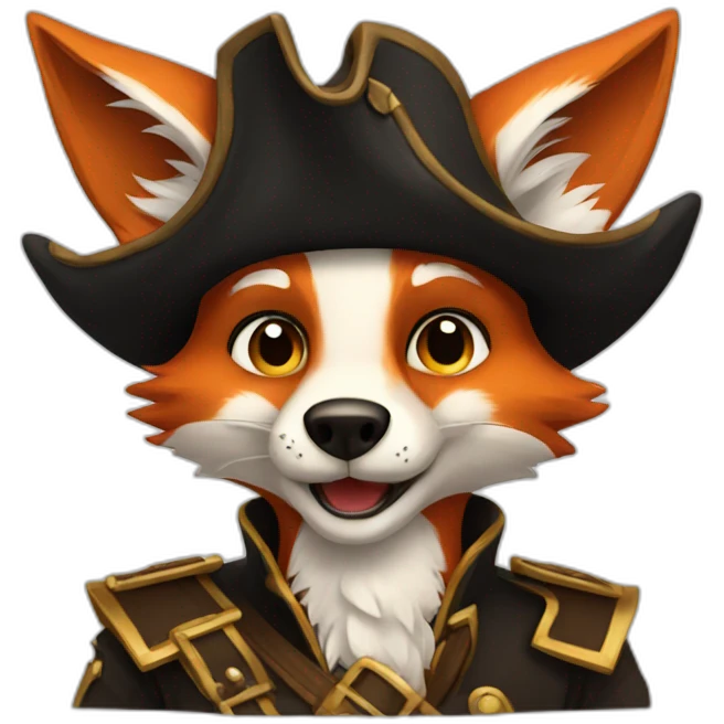 Foxy the pirate fox emoji