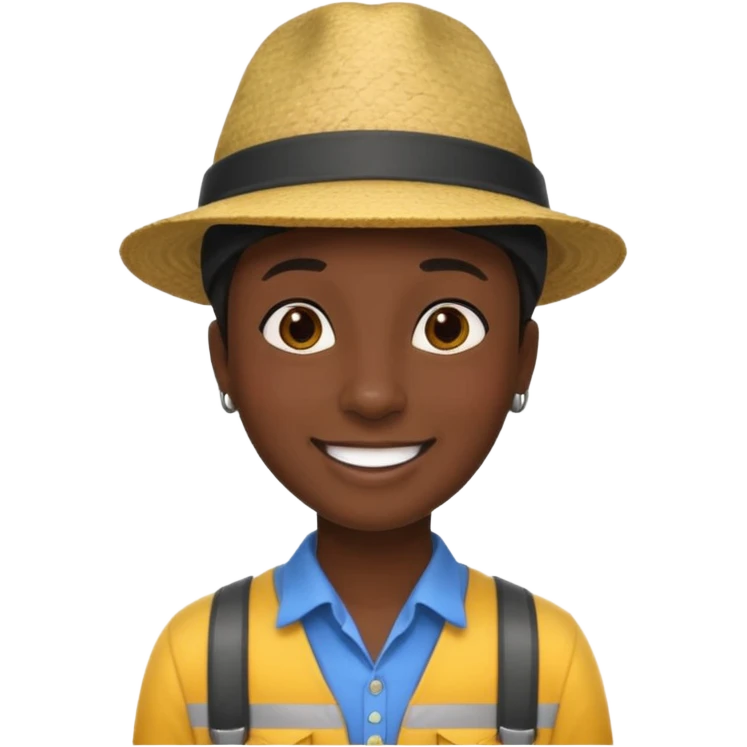 Tour Guide black emoji