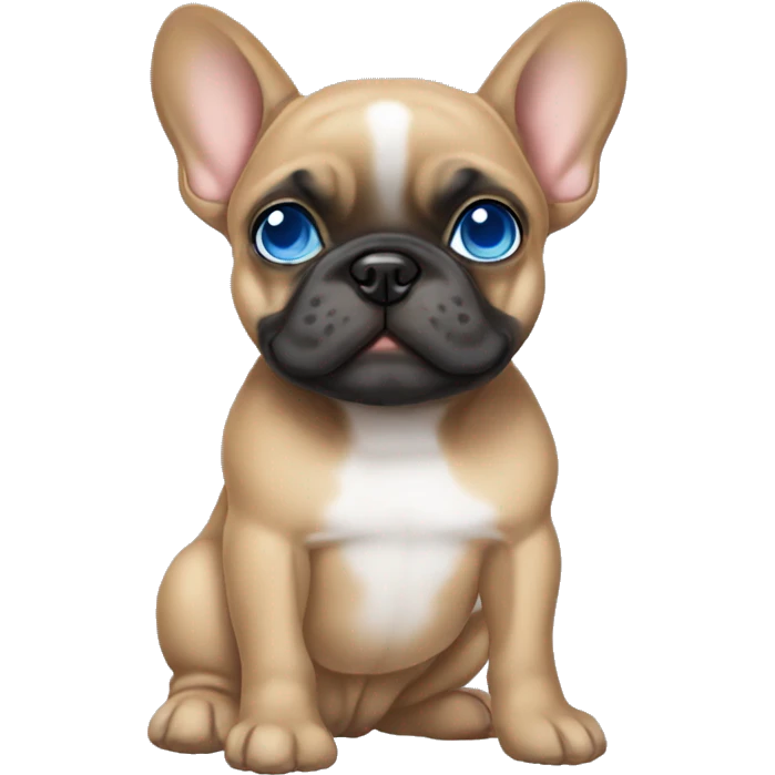 fawn frenchie blue eyes emoji