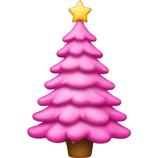 Pink christmas tree emoji