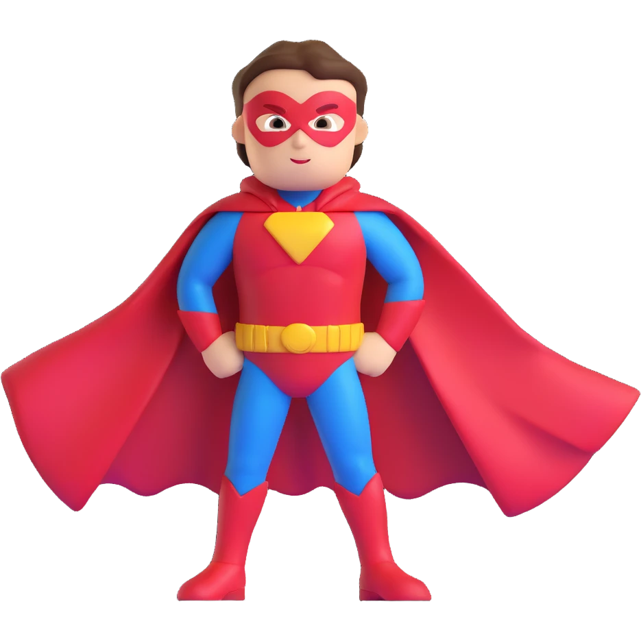 superhero with funny small sidekick emoji