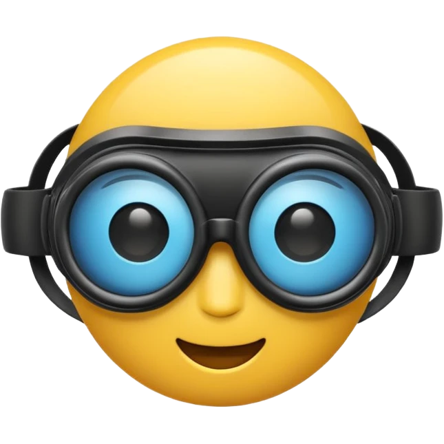 3d goggle emoji