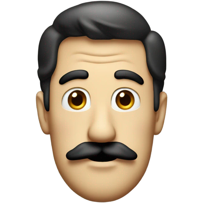 Super Mario bros emoji Luigi only head black mustache emoji