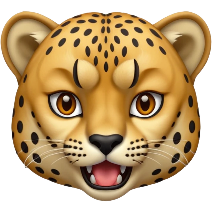 cheetah with mouth open emoji