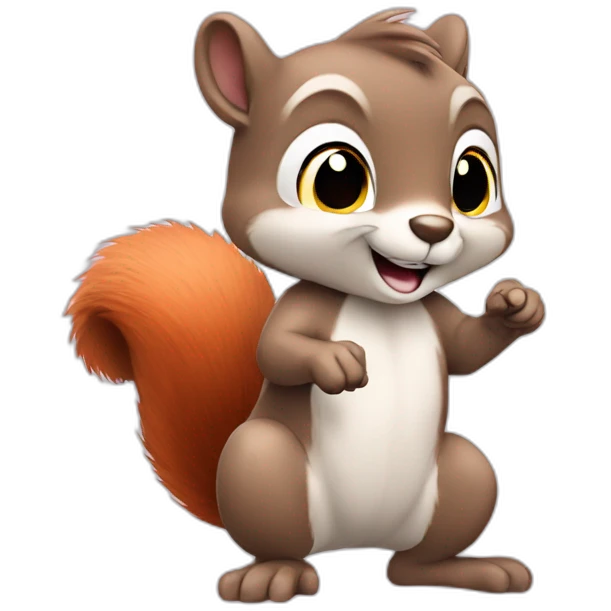 the squirrel shows ok with its paw emoji
