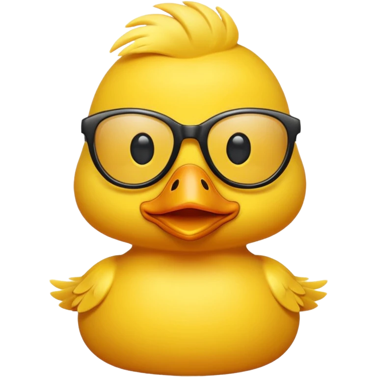 dame un pato amarillo con lentes oscuros emoji