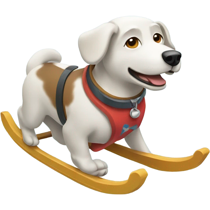 A dog sledding  emoji