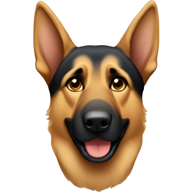 german shepherd with one floppy ear emoji