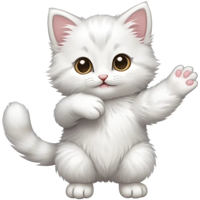 kitten reaching for hug  emoji