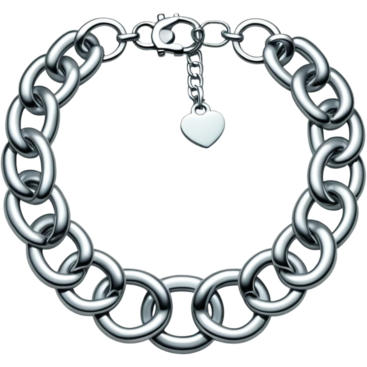 Y2K silver big chain Tiffany choker emoji